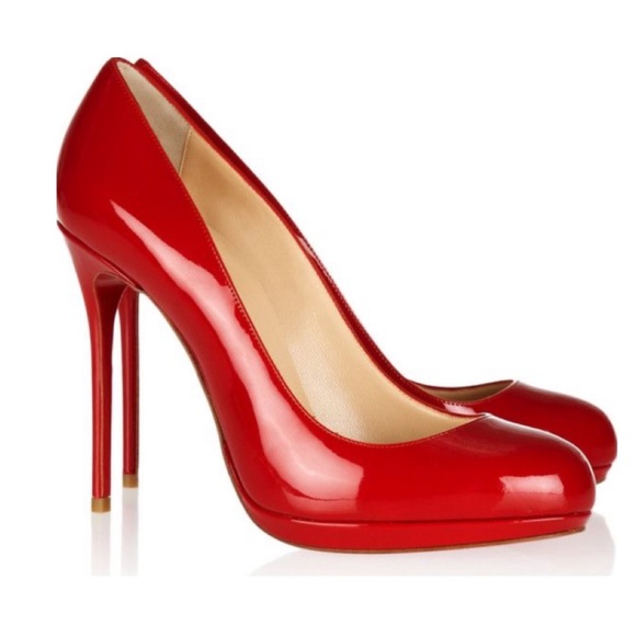 Christian Louboutin Shoes - Christian Louboutin Filo 120 Red Patent Leather Heels Pumps Shoes